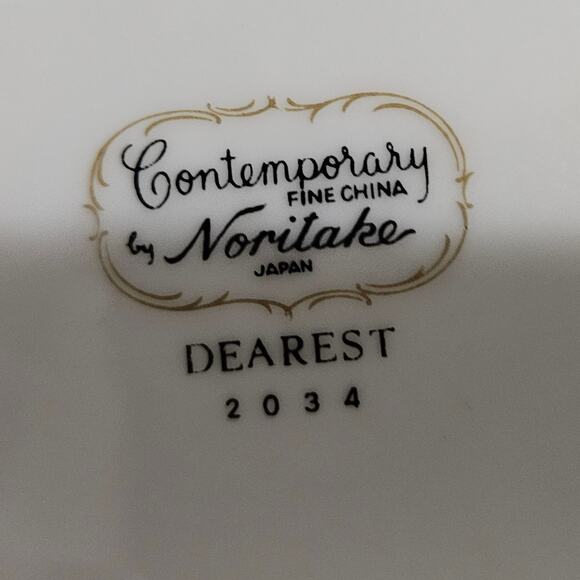 Noritake Dearest 2034 6.5" Bread & Butter Plates Set of 4 Japan Gold Trim - Picture 4 of 6